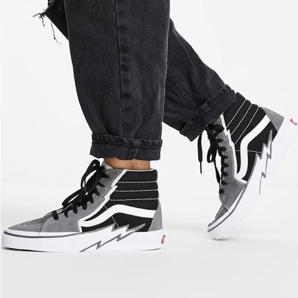 Sk8- Hi Bolts High top Vans Black/Grey/White